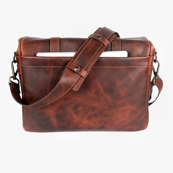 Roma Cognac Leather Camera Bag